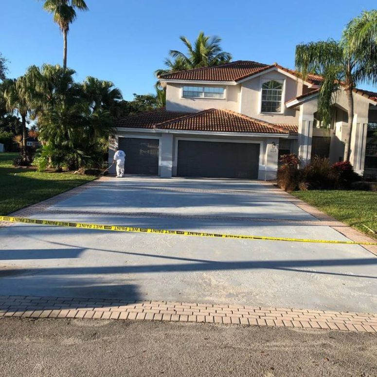 Pressure cleaning de driveway